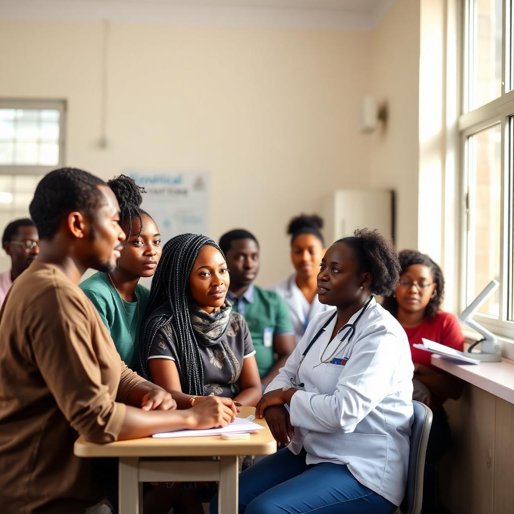 Students learning from a clinical instructor